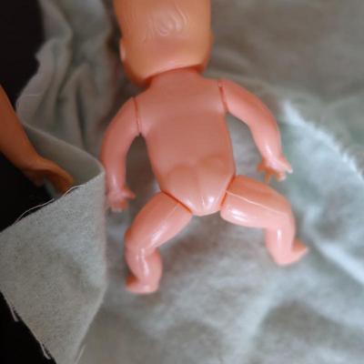 MATTEl Baby Go Bye-Bye Doll, Ideal Pepper Doll, Doll Baby & Clothes- 1960s