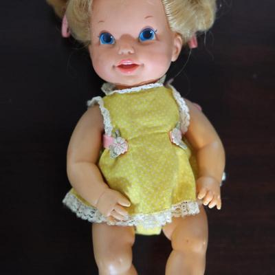 MATTEl Baby Go Bye-Bye Doll, Ideal Pepper Doll, Doll Baby & Clothes- 1960s