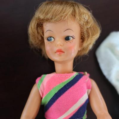 MATTEl Baby Go Bye-Bye Doll, Ideal Pepper Doll, Doll Baby & Clothes- 1960s