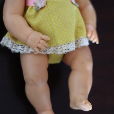 MATTEl Baby Go Bye-Bye Doll, Ideal Pepper Doll, Doll Baby & Clothes- 1960s
