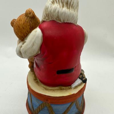 Ceramic Wind-Up Santa Music Box