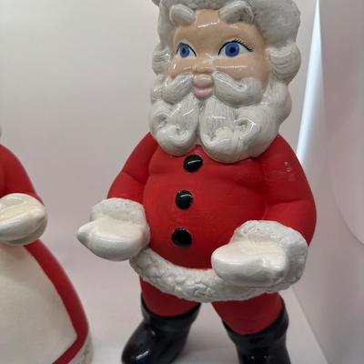 VTG Ceramic Santa & Mrs. Clause