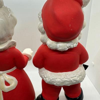 VTG Ceramic Santa & Mrs. Clause