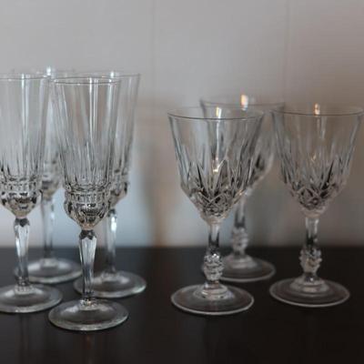 Glass Wine and Champagne Glasses