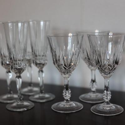 Glass Wine and Champagne Glasses