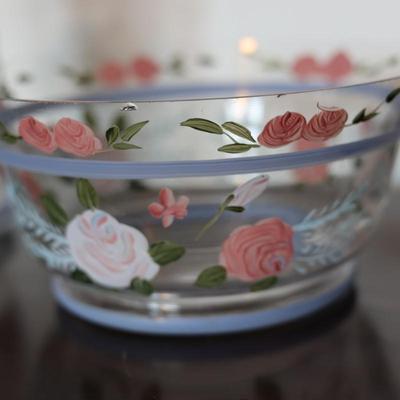 Hand-painted Centerpiece Bowl & Vase