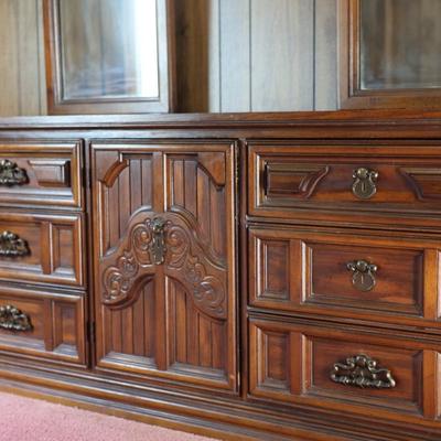 Long Dresser With Double Mirrors