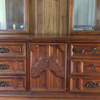 Long Dresser With Double Mirrors