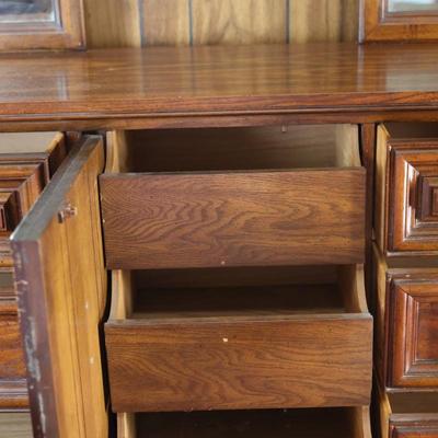 Long Dresser With Double Mirrors