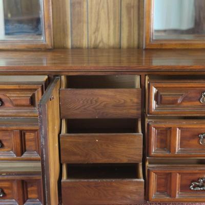 Long Dresser With Double Mirrors
