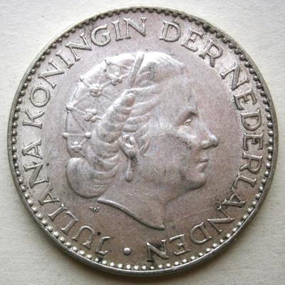 1955 One Gulden Silver Coin