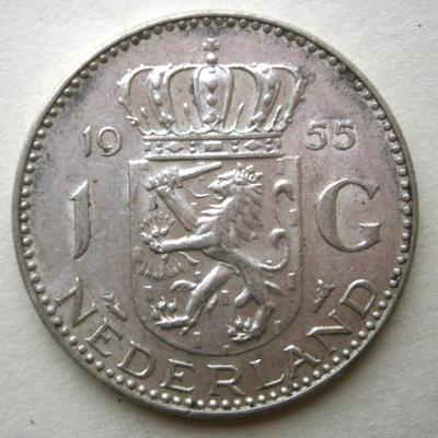 1955 One Gulden Silver Coin