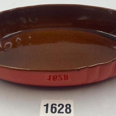 Vintage Red Frankoma Dish