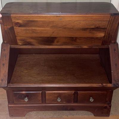 Vintage 2 Drawer Desk with a Lift Top Lid