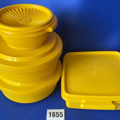Yellow Tupperware Containers