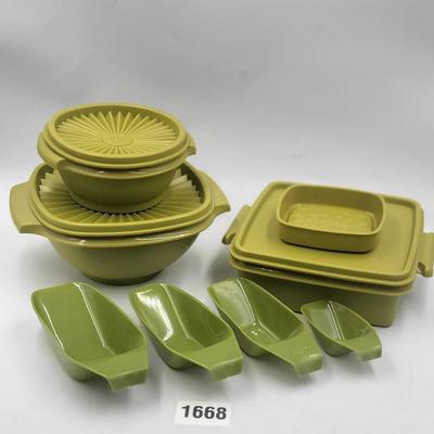 Vintage Green Tupperware Bundle