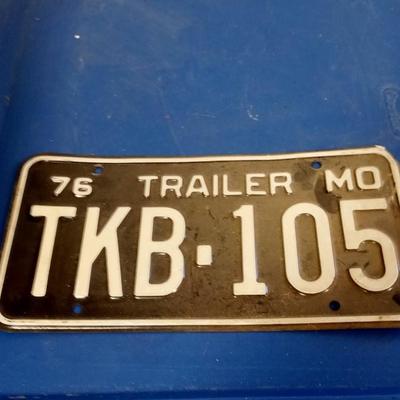 LOT 78 1976 MO LICENSE PLATE