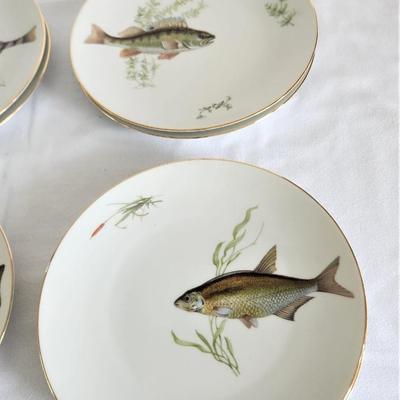 Lot #16  Set of 11 Antique Fish Plate - German