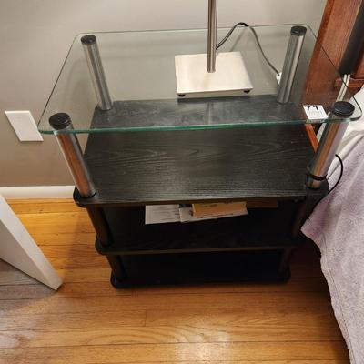 2 Glass top Night Stand End Tables 24x16x28