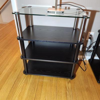 2 Glass top Night Stand End Tables 24x16x28