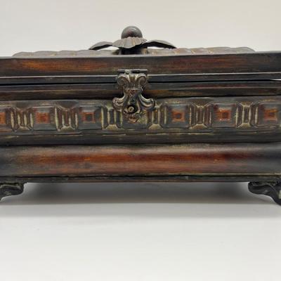 Metal Floral Decorative Box