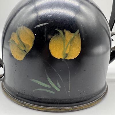Antique Tole Hand Painted Watering Can