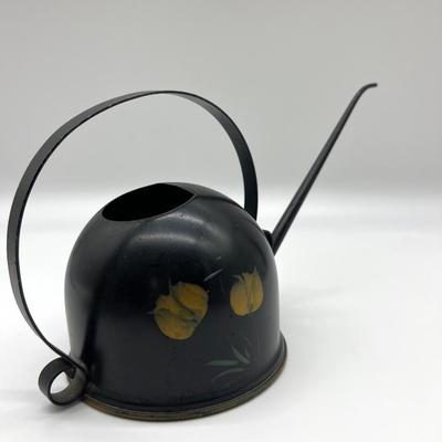 Antique Tole Hand Painted Watering Can