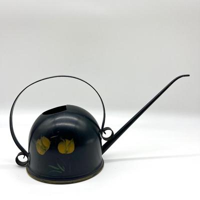 Antique Tole Hand Painted Watering Can