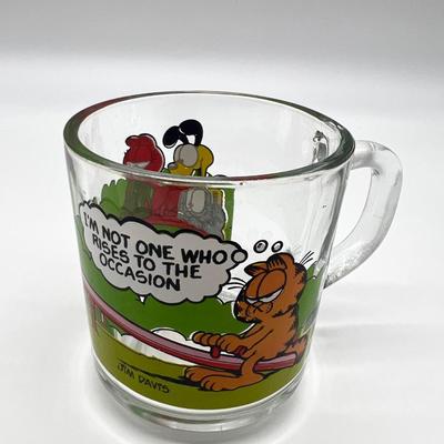 Anchor Hocking, Vintage McDonaldâ€™s Garfieldâ€™s Glass Mugs