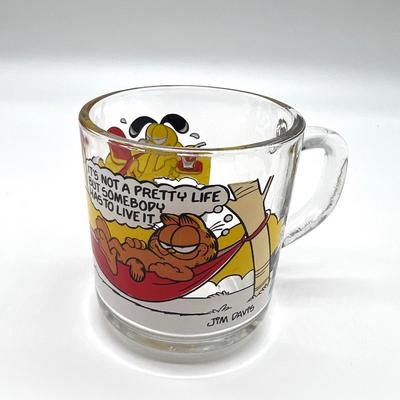 Anchor Hocking, Vintage McDonaldâ€™s Garfieldâ€™s Glass Mugs