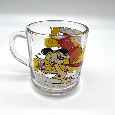 Anchor Hocking, Vintage McDonaldâ€™s Garfieldâ€™s Glass Mugs