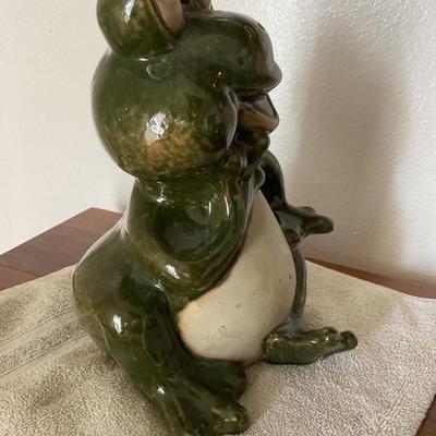 13â€ Ceramic Green Frog