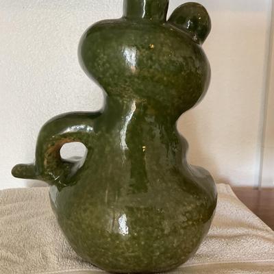 13â€ Ceramic Green Frog