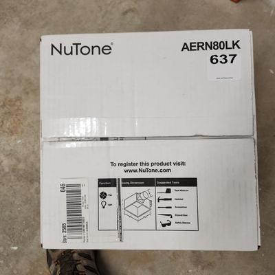 NuTone Bathroom Exhaust Fan With CleanCover Grille 80 CFM Model AERN80K
