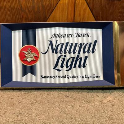 LIGHTED NATURAL LIGHT BEER SIGN