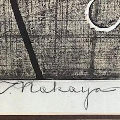 Tadashi Nakayama Large Signed Lithograph 1966