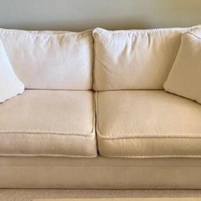 Two White Drexel Heritage Sofas