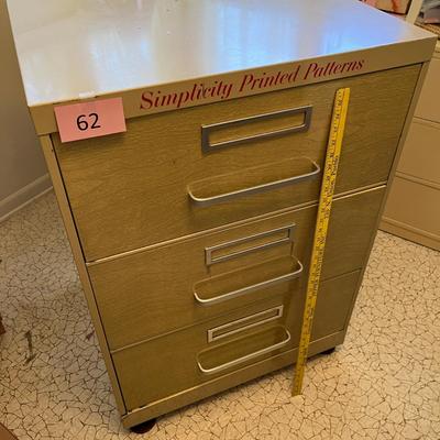 Vintage Simplicity Patterns Tin Pattern cabinet