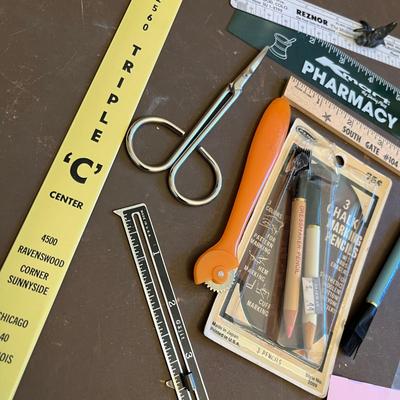 Vintage sewing items