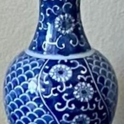 Blue And White Asian Vase