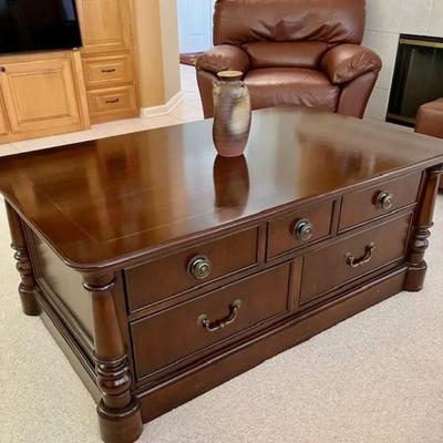 Brown Wooden Coffee Table