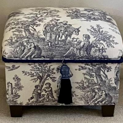 Blue And White Toile Decorative Nesting/Storage Boxes