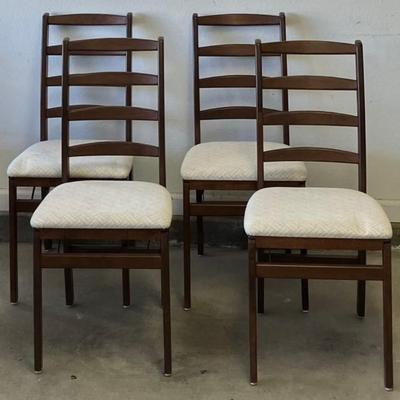 Four Stakmore Padded Chairs