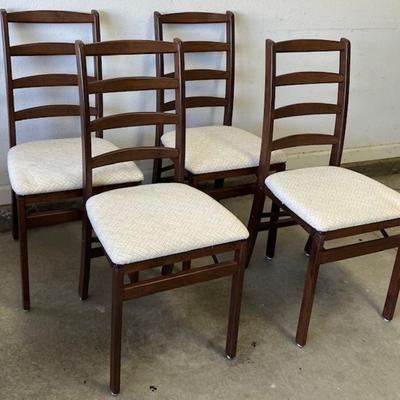 Four Stakmore Padded Chairs