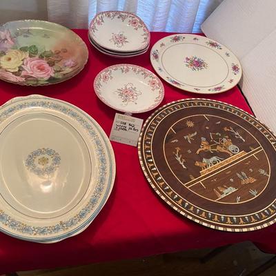 Hand painted Vintage serving plates