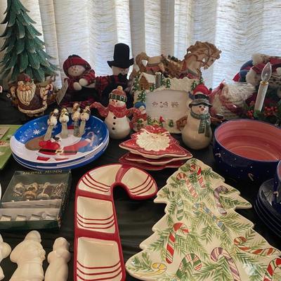 Christmas vintage Santa and Snowmen