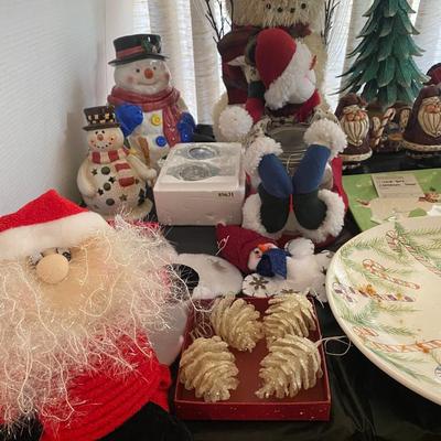 Christmas vintage Santa and Snowmen