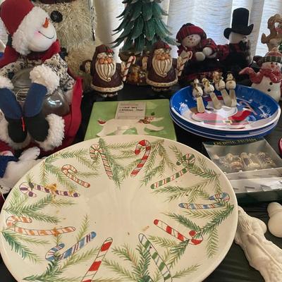 Christmas vintage Santa and Snowmen