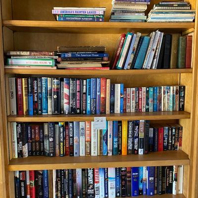 Books content of 4 shelves
