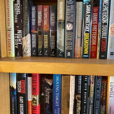 Books content of 4 shelves